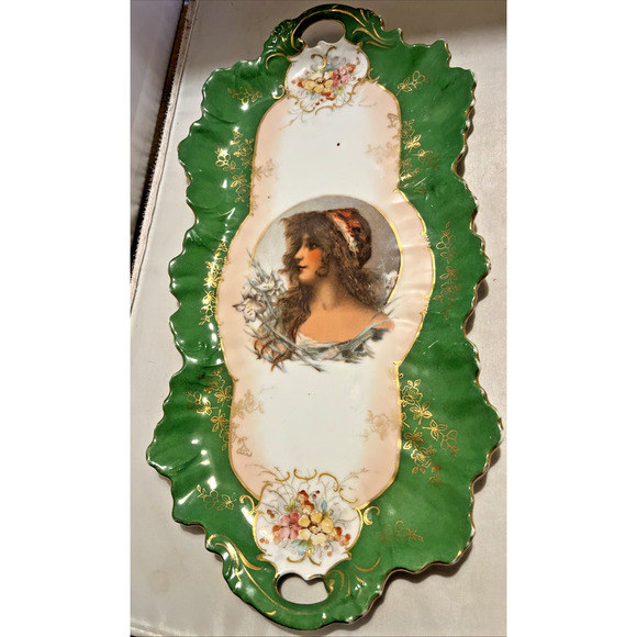 Other - Antique Austria Art Nouveau Lady Portrait Tray